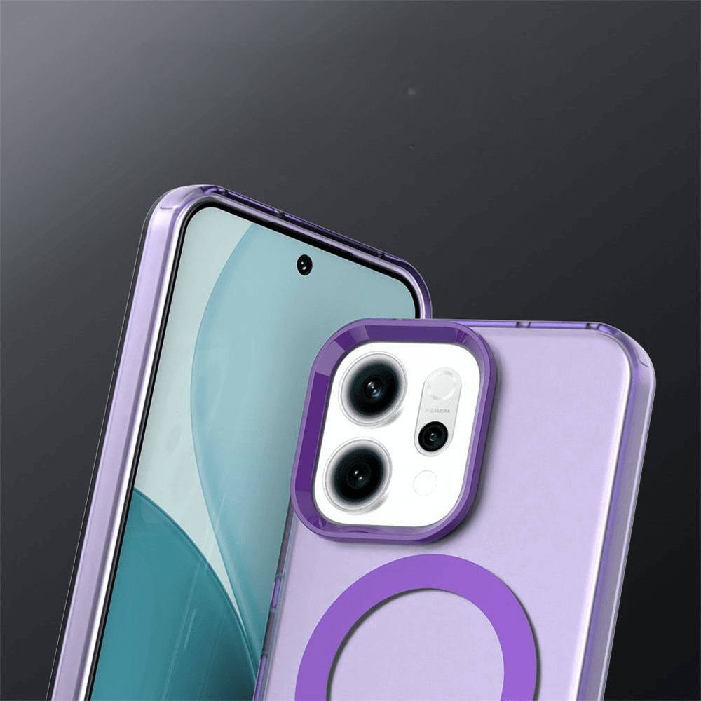 OPPO Reno14 - Acryl-Handyhülle mit Magnet und Farbakzent