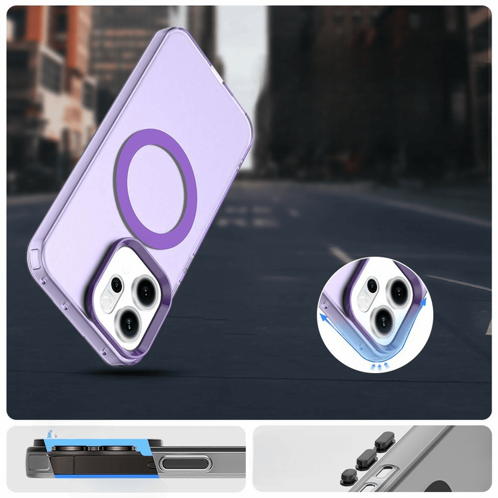 OPPO Reno14 - Acryl-Handyhülle mit Magnet und Farbakzent