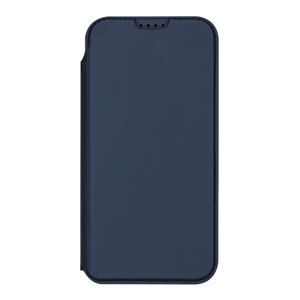 Marineblaues Dux Ducis Skin Pro Flip Case für iPhone 17 Pro Max, geschlossen und nach vorne gerichtet vor weißem Hintergrund; eine elegante Schutzhülle von Dux Ducis.