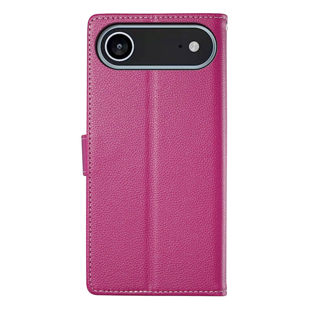 Das Cover-Discount iPhone 17 Air - Leder Etui Hülle Struktura Design überzeugt mit stilvollem pinkem Look - die perfekte Schutzhülle für dein iPhone 17 Air.