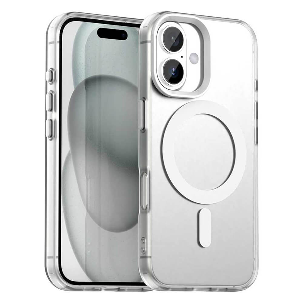 #farbe_weiss|Die Cover-Discount iPhone 17 Acryl-Handyhülle mit Magnet und Farbakzent schützt dein Gerät und zeigt es elegant von vorne und hinten.