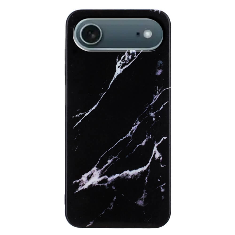 Schützen Sie Ihr Smartphone mit der eleganten iPhone 17 Air Silikon Hülle von Cover-Discount, die mit ihrem schwarz-weißen Marmor-Design perfekt passt.