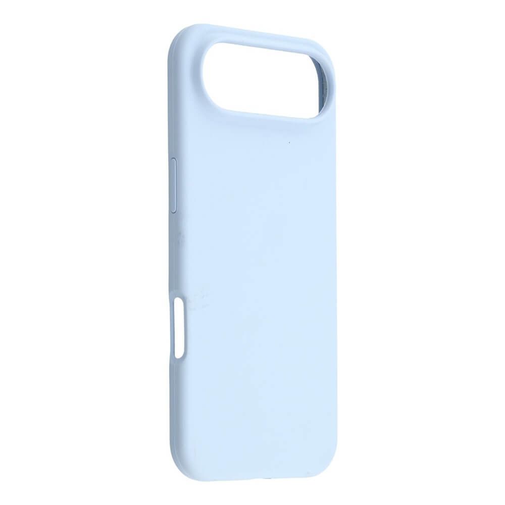 #farbe_hellblau|Die iPhone 17 Air - Solide Silikonhülle von Cover-Discount in Hellblau bietet Soft-Touch-Oberfläche, schlanken Rundumschutz und einen großen Kameraausschnitt, präsentiert auf weißem Hintergrund.