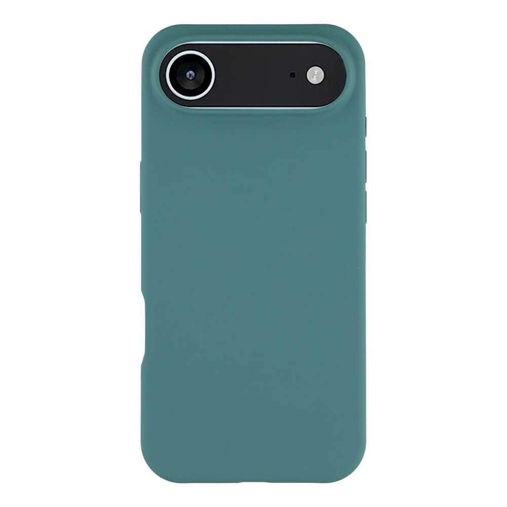 Cover-Discount iPhone 17 Air - Solide Silikonhülle, teal, mit Soft-Touch-Oberfläche, schlankem Rundumschutz und präzisem Kameraausschnitt oben links.