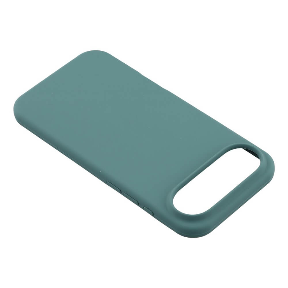 Die Cover-Discount iPhone 17 Air - Solide Silikonhülle in Teal bietet schlanken Rundumschutz, Soft-Touch-Haptik und präzise Aussparungen für Kamera und Tasten - idealer Schutz mit stilvollem Design.