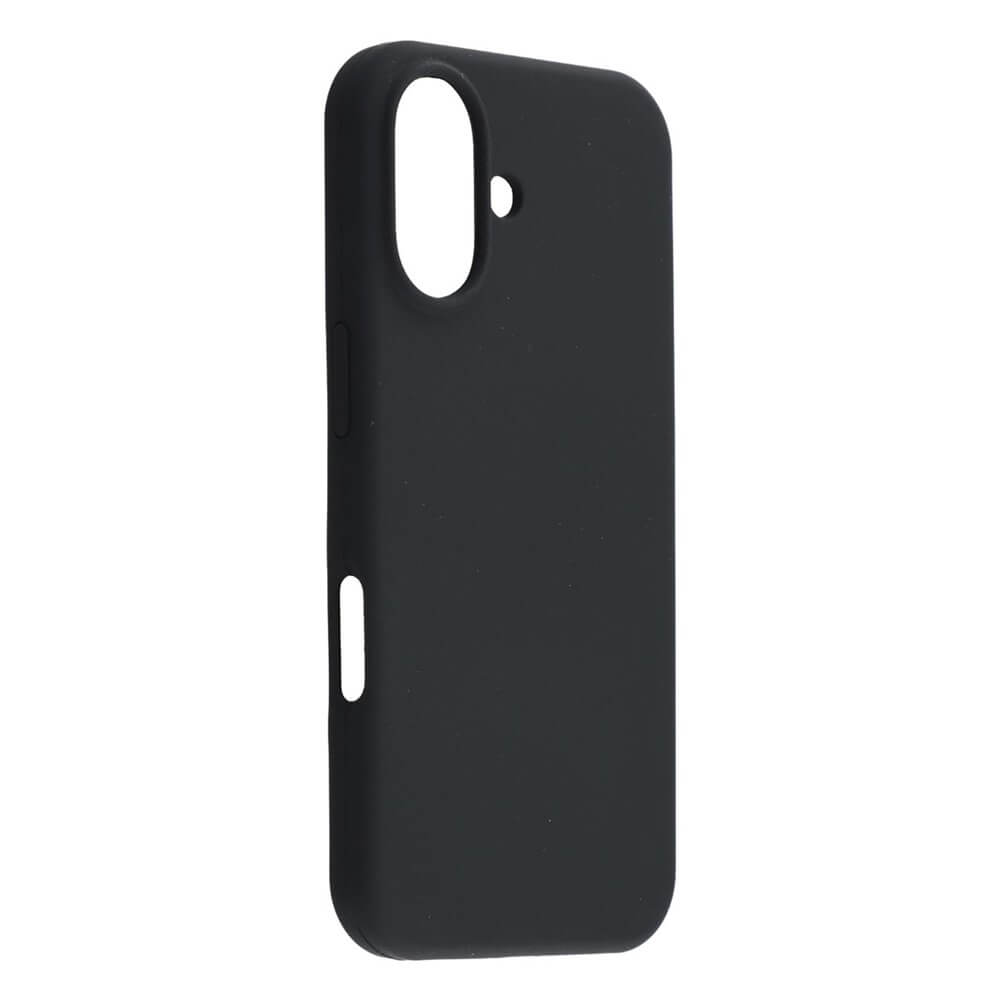 Die Cover-Discount iPhone 17 - Solide Silikonhülle bietet schlanken Schutz mit soft-touch Oberfläche und präzisen Aussparungen. Die Hülle wird schräg auf weißem Hintergrund präsentiert.
