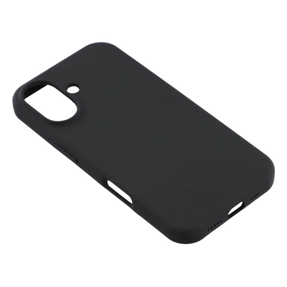 Die Cover-Discount iPhone 17 - Solide Silikonhülle in Schwarz bietet eine Soft-Touch-Oberfläche und präzise Aussparungen für Kamera, Tasten und Ladeanschluss - für schlanken Schutz Ihres Geräts.