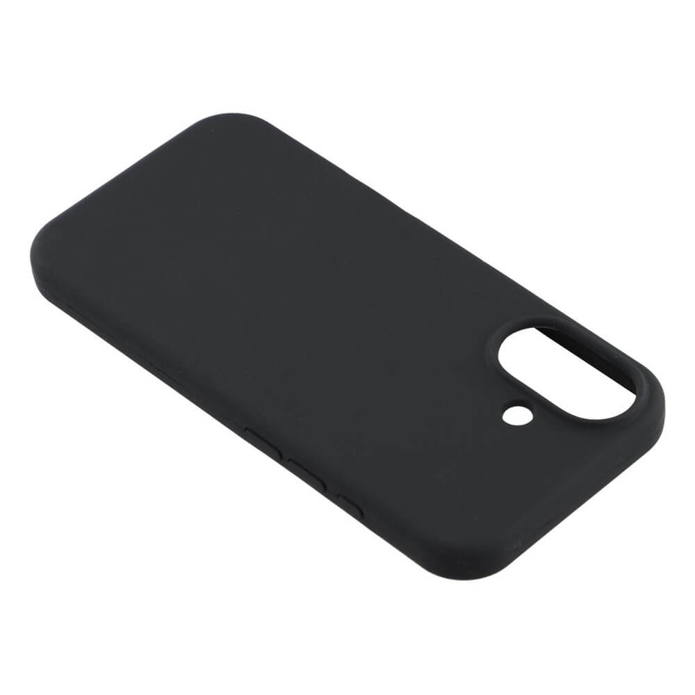 Schlanker Schutz: Die "iPhone 17 - Solide Silikonhülle" von Cover-Discount bietet präzise Aussparungen für Kamera und Tasten sowie ein Soft-Touch-Gefühl - präsentiert auf weißem Hintergrund.