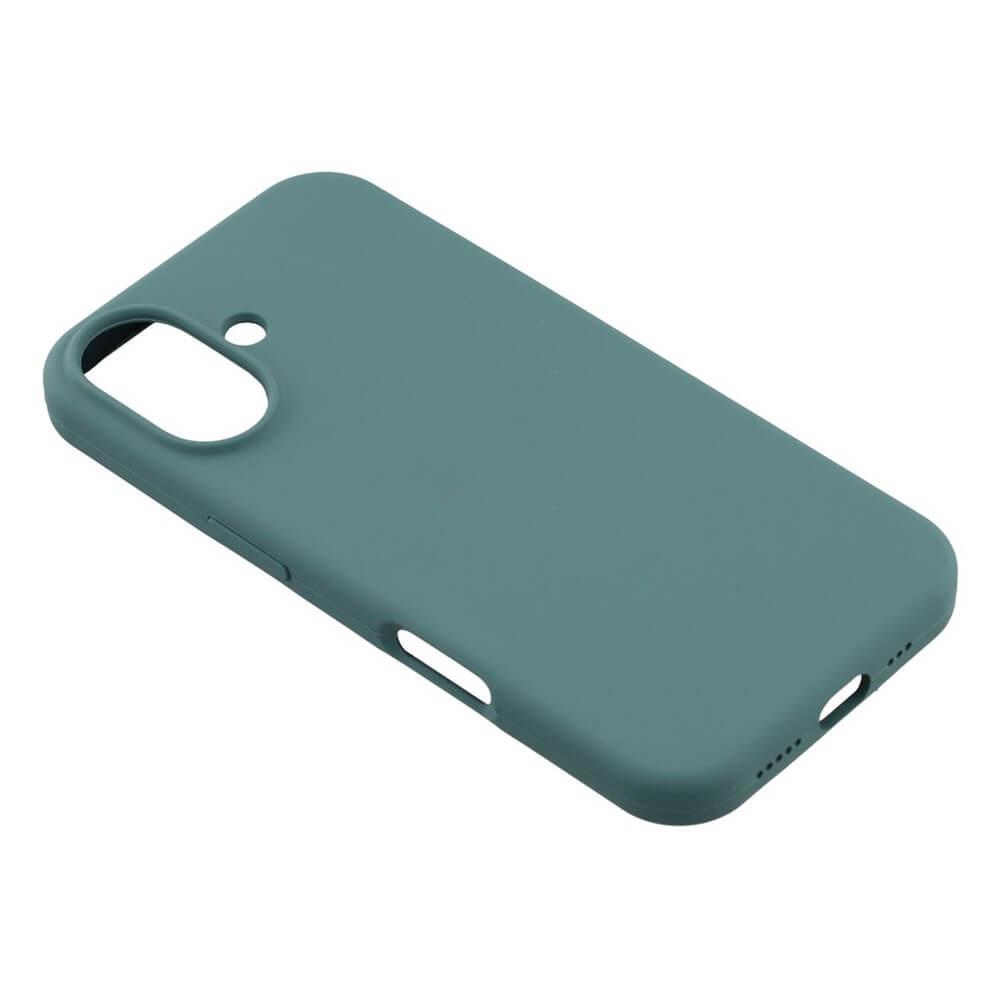 Die Cover-Discount iPhone 17 - Solide Silikonhülle in grün bietet schlanken Schutz mit präzisen Aussparungen für Kamera, Tasten und Ladeanschluss. Die Soft-Touch-Oberfläche sorgt für angenehmen Griff und modernes Design.