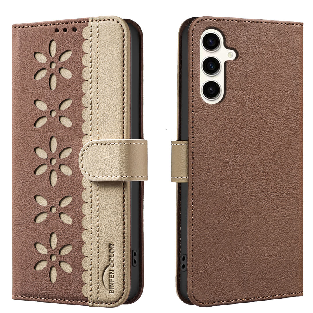 Galaxy S25 FE - BINFEN Leather Case Floral