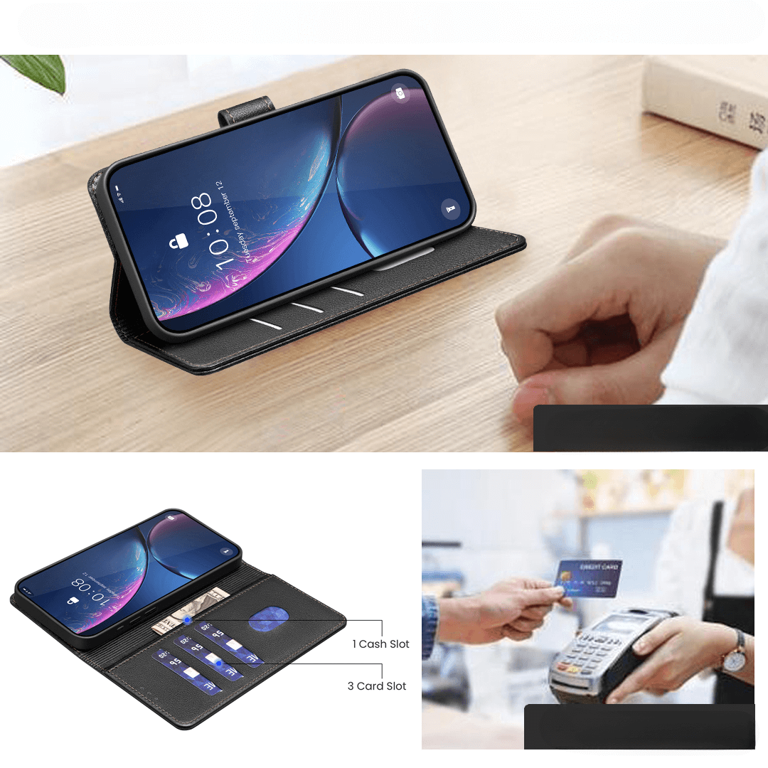 Galaxy S25 FE - Custodia in pelle BINFEN con blocco RFID
