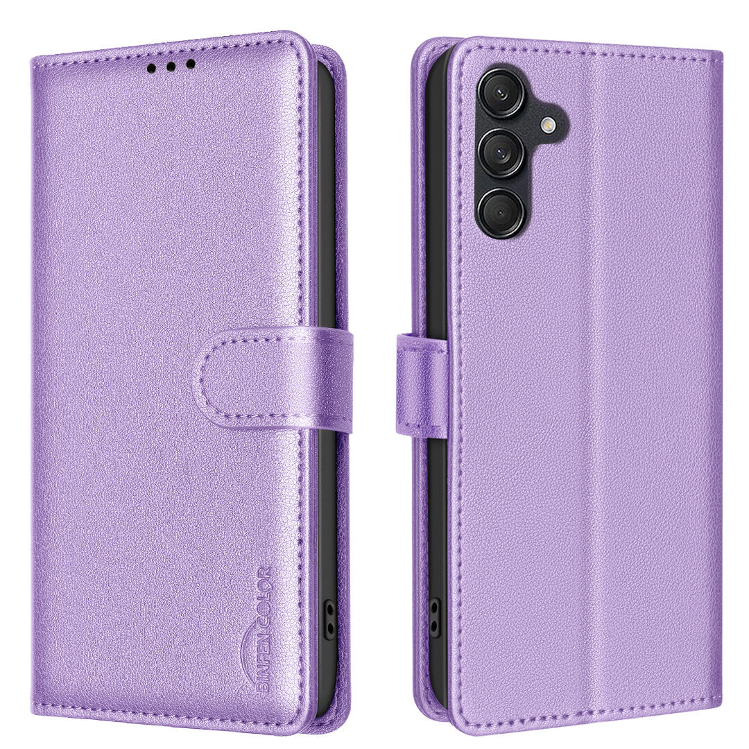 Galaxy S25 FE - Custodia in pelle BINFEN con blocco RFID