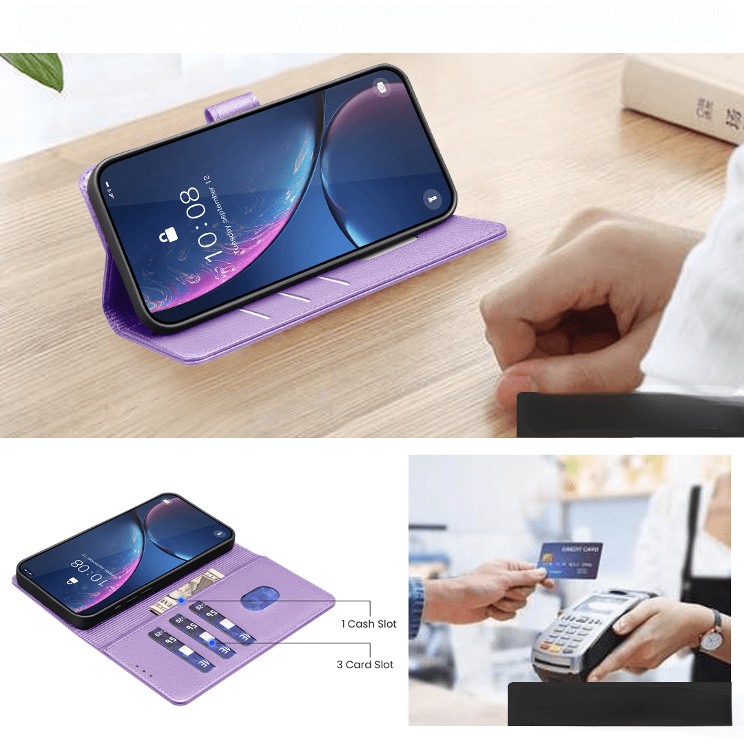 Galaxy S25 FE - Custodia in pelle BINFEN con blocco RFID