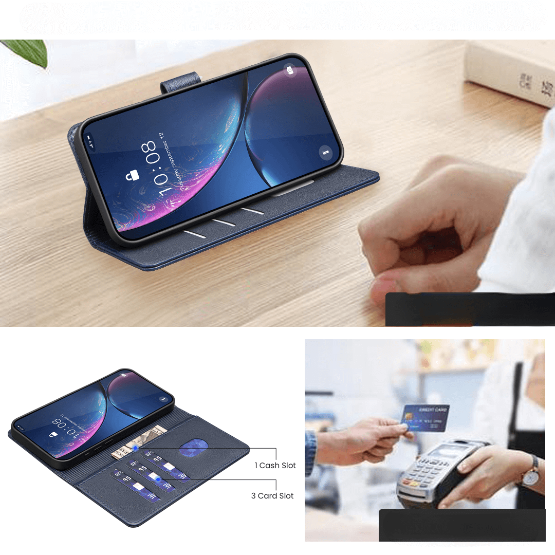 Galaxy S25 FE - Custodia in pelle BINFEN con blocco RFID