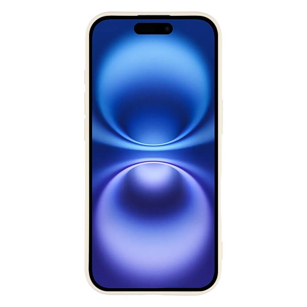 Smartphone mit schlankem Design und blau-violettem Stundenglas-Hintergrund auf dem Display