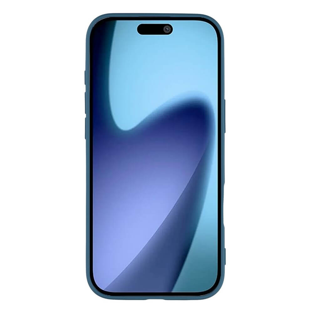 Modernes Smartphone mit schlankem Design, schwarzem Rahmen und vibrantem Display mit Frontkamera.