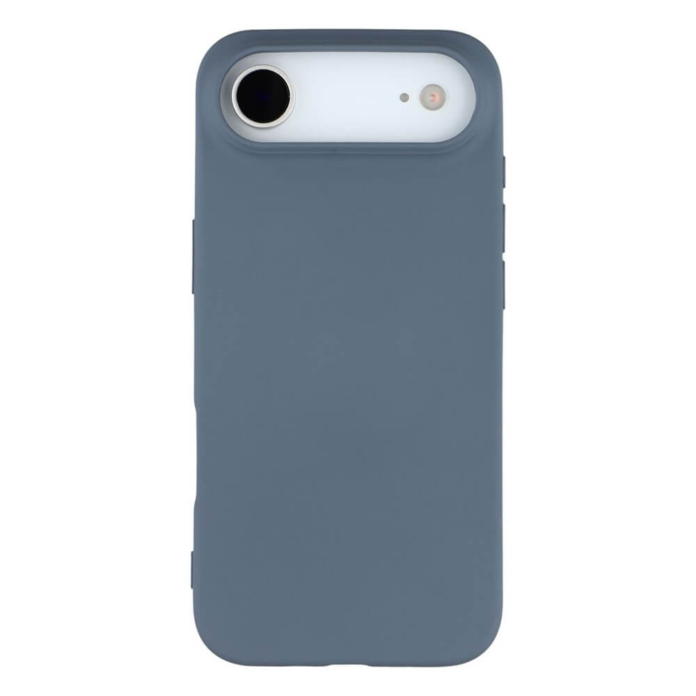 Smartphone mit blauer Schutzhülle, umrahmt Kamera und Blitz, moderne minimalistische Gestaltung