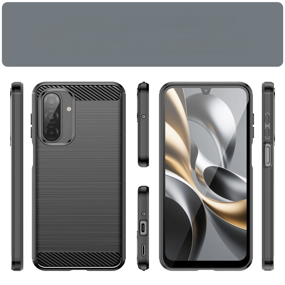 Galaxy A17 / A16 / A26 - Coque look métal carbone