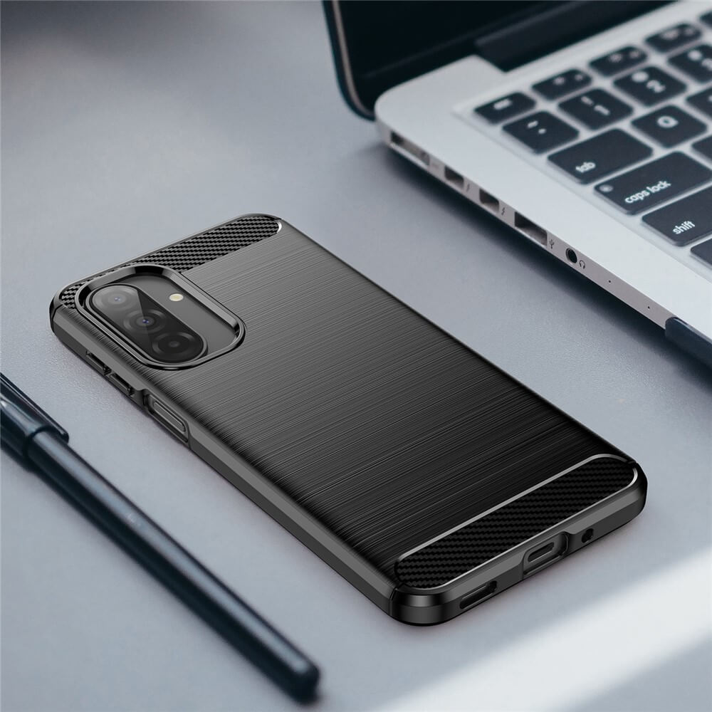 Galaxy A17 / A16 / A26 - Coque look métal carbone