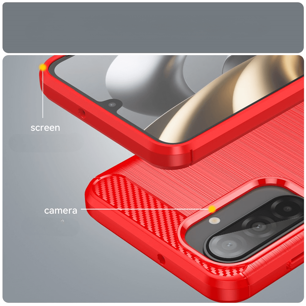 Galaxy A17 / A16 / A26 - Coque look métal carbone