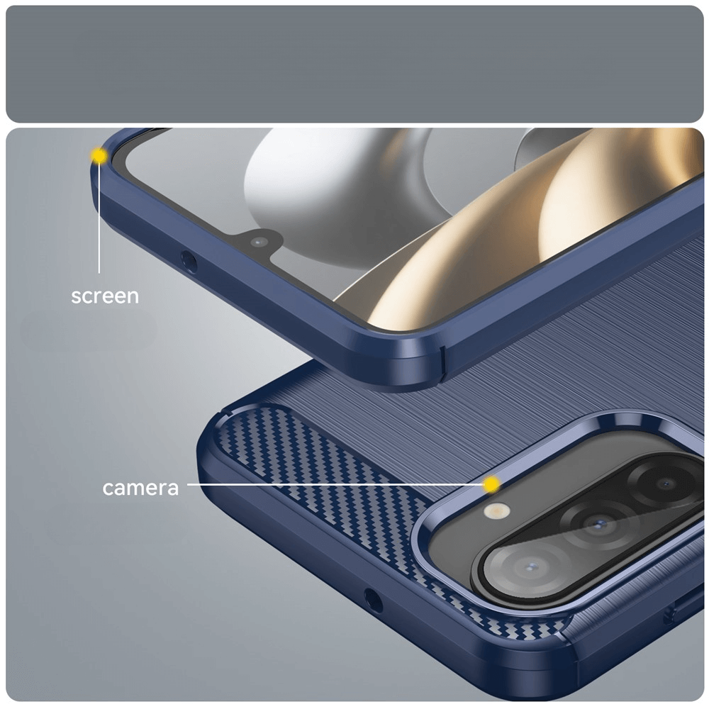 Galaxy A17 / A16 / A26 - Coque look métal carbone
