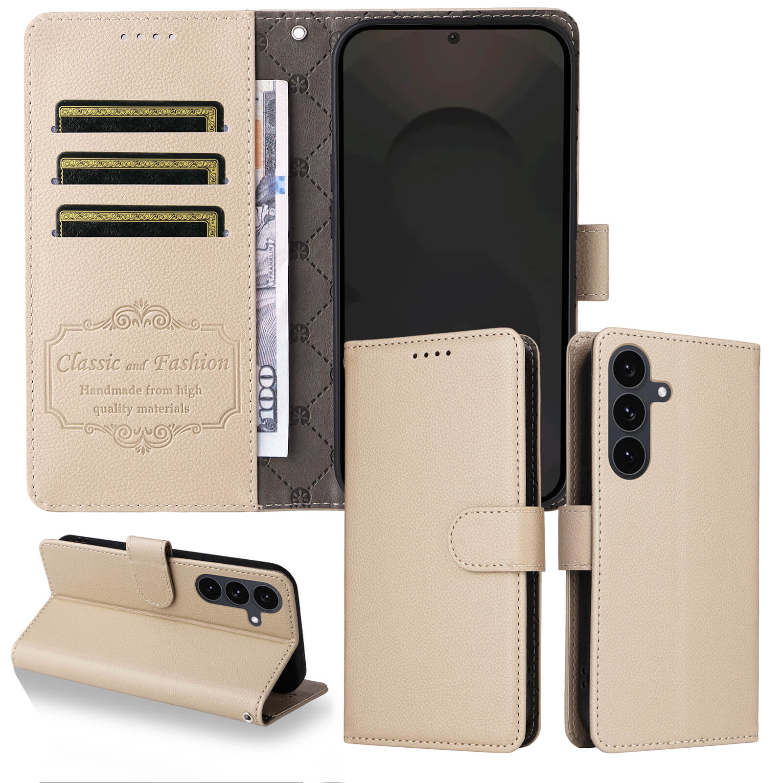 Galaxy S25 FE - Custodia effetto pelle con superficie strutturata