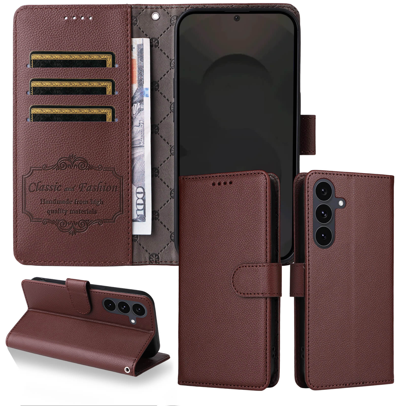 Galaxy S25 FE - Custodia effetto pelle con superficie strutturata
