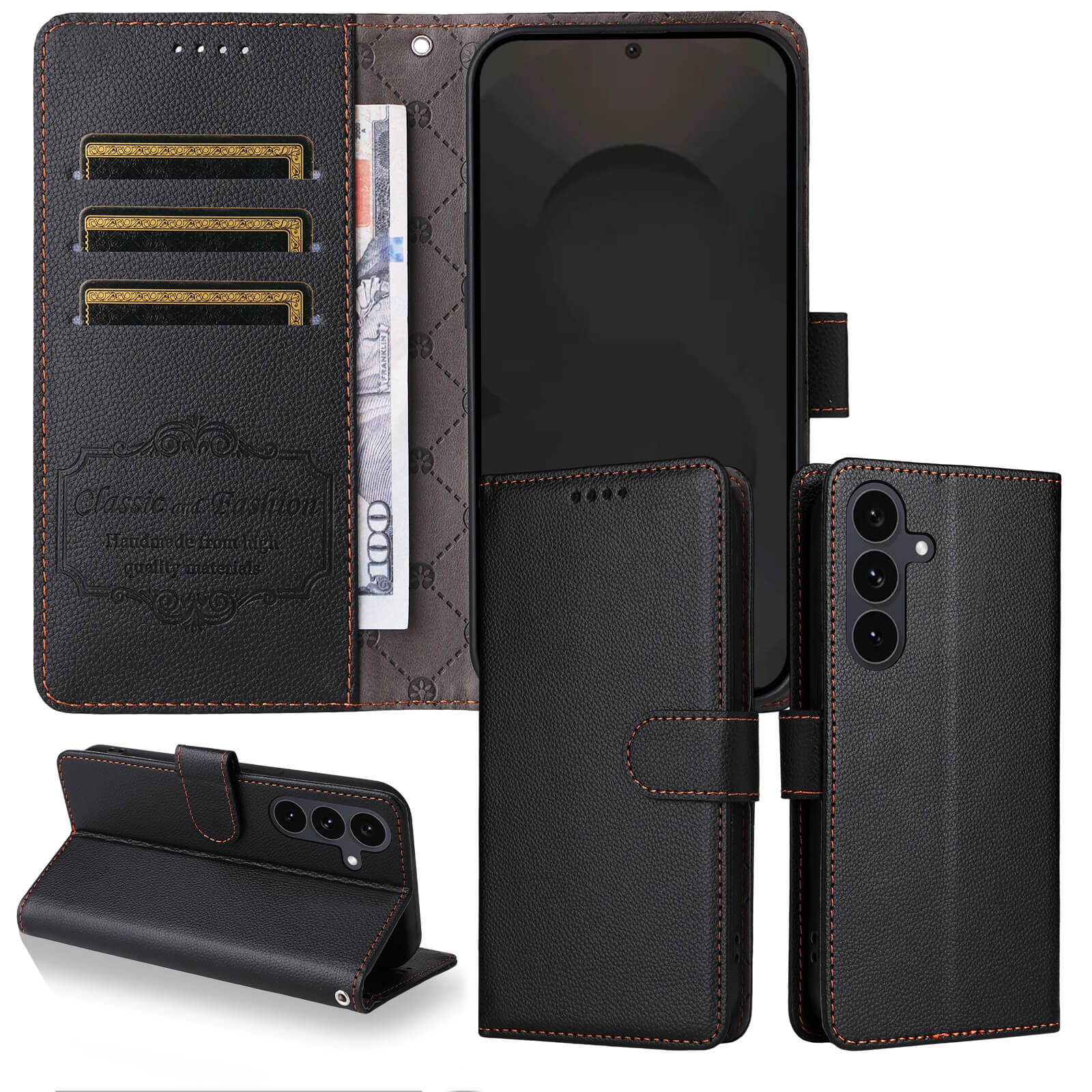 Galaxy S25 FE - Custodia effetto pelle con superficie strutturata
