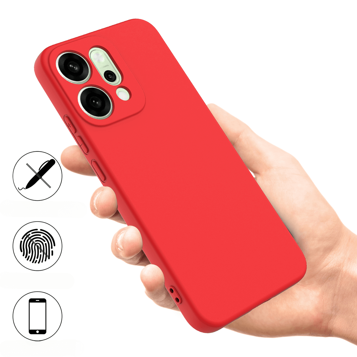 OPPO Reno14 - Coque en caoutchouc silicone
