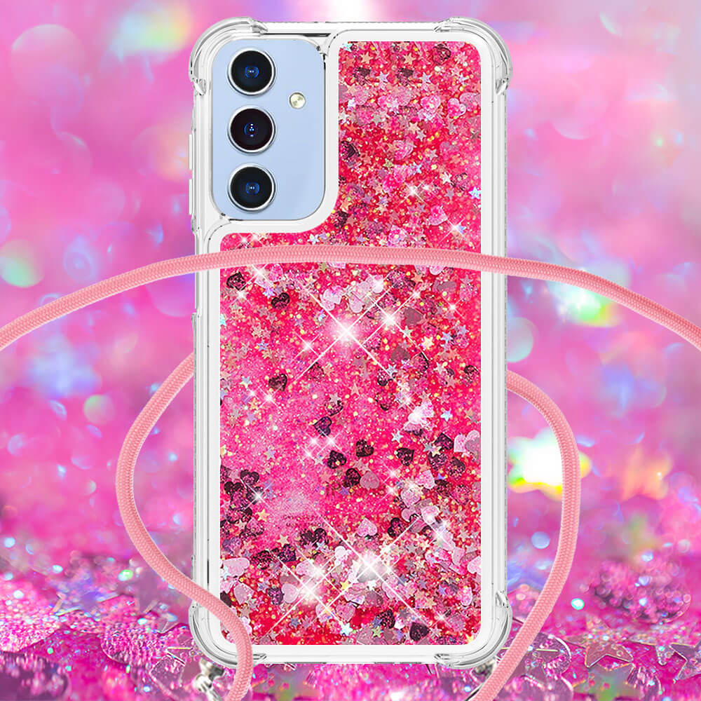 Galaxy A17 / A26 - Glitter case with Lanyard