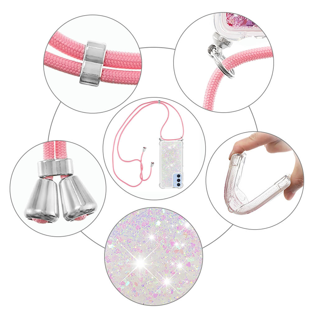 Galaxy A17 / A26 - Glitter case with Lanyard