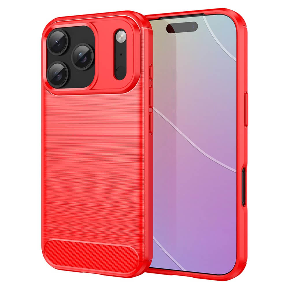 iPhone 17 Pro - Coque look métal carbone