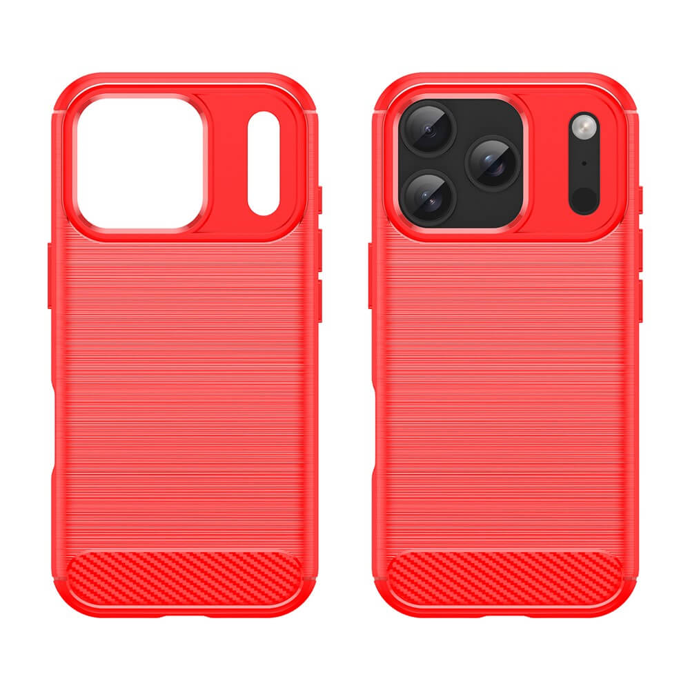 iPhone 17 Pro - Coque look métal carbone