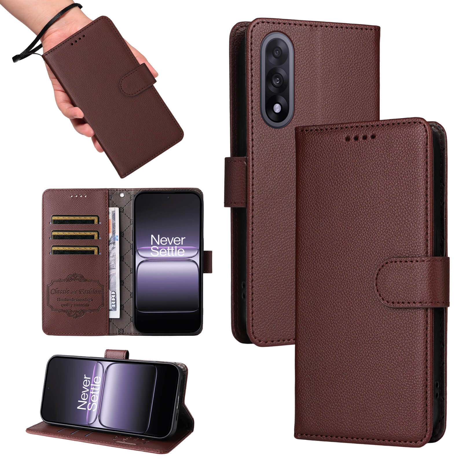 OnePlus Nord 5 - Leather-look case with textured surface