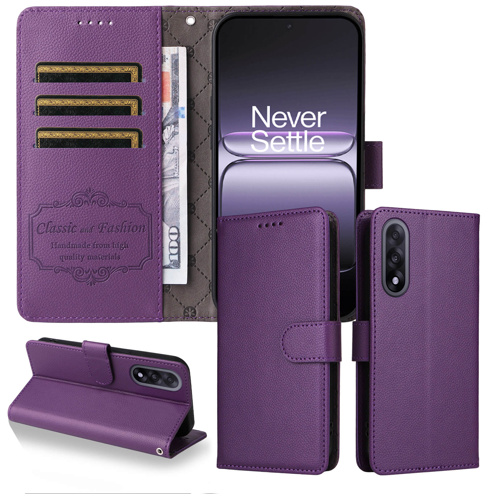 OnePlus Nord 5 - Leather-look case with textured surface