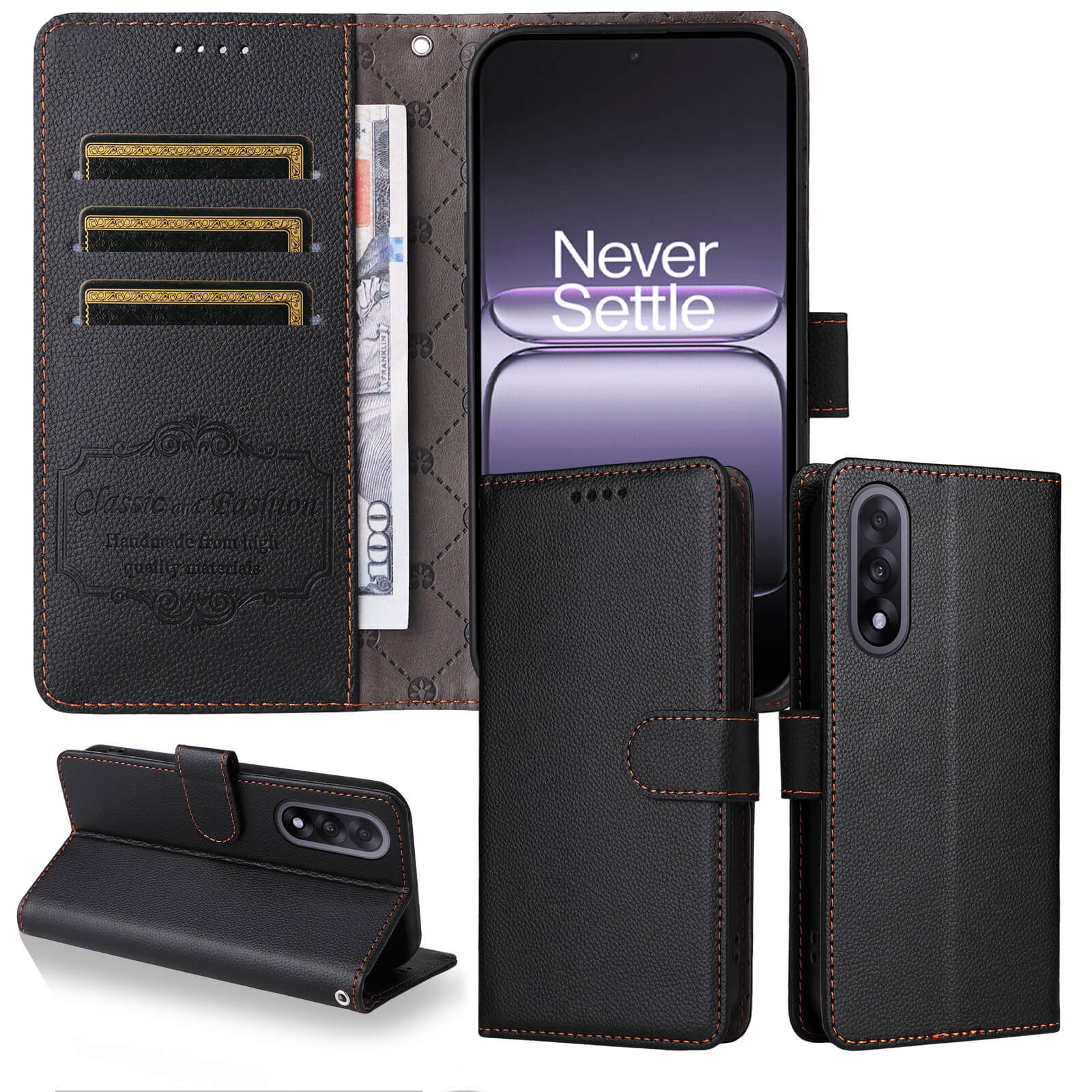 OnePlus Nord 5 - Leather-look case with textured surface