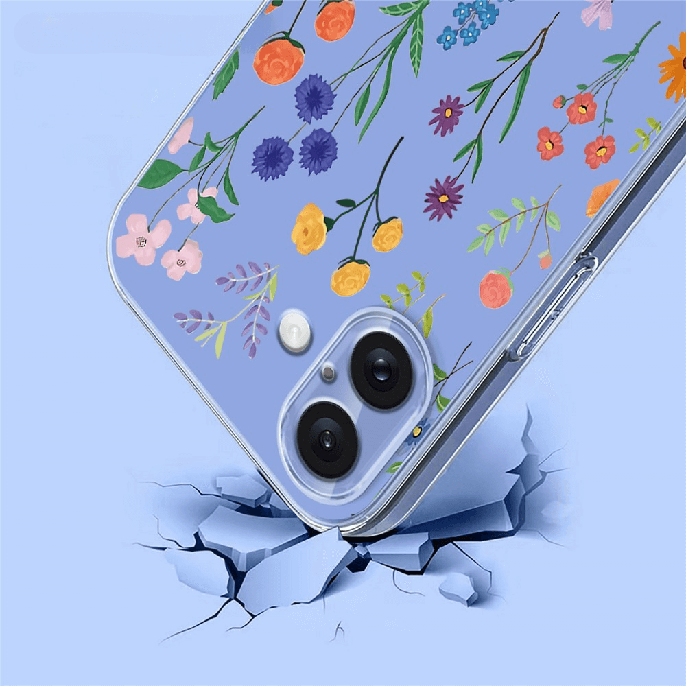 iPhone 17 - Silikon Gummi Hülle Blumen