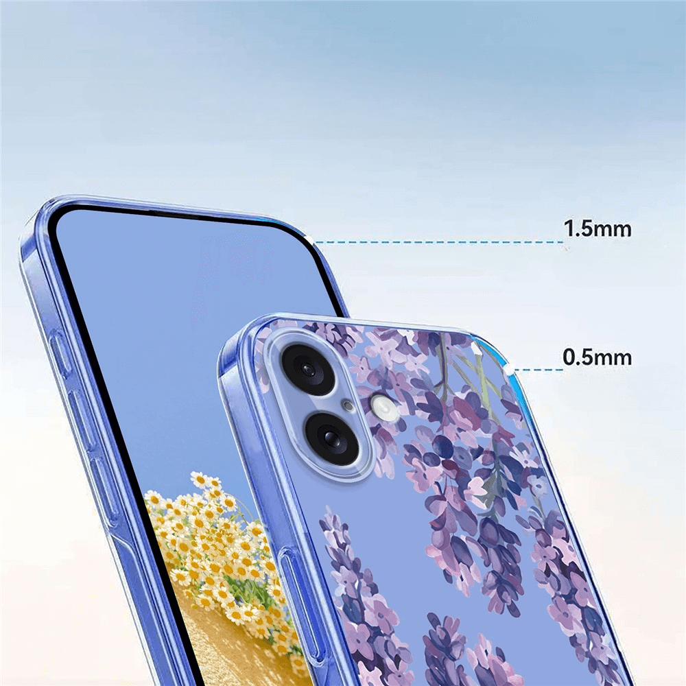 iPhone 17 - Silikon Gummi Hülle Blumen