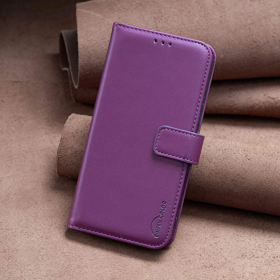 Xiaomi Redmi 15C - Étui en cuir BINFEN avec bloqueur RFID