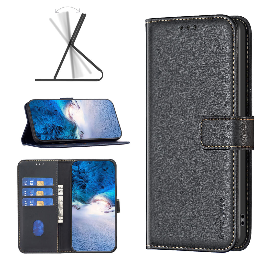 Xiaomi Redmi 15C - Étui en cuir BINFEN avec bloqueur RFID