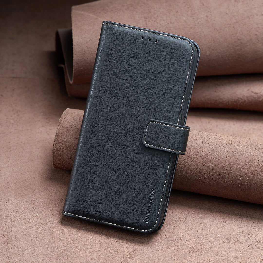 Xiaomi Redmi 15C - Étui en cuir BINFEN avec bloqueur RFID