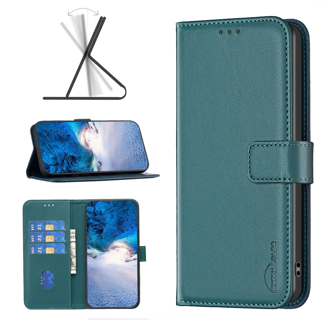 Xiaomi Redmi 15C - Étui en cuir BINFEN avec bloqueur RFID