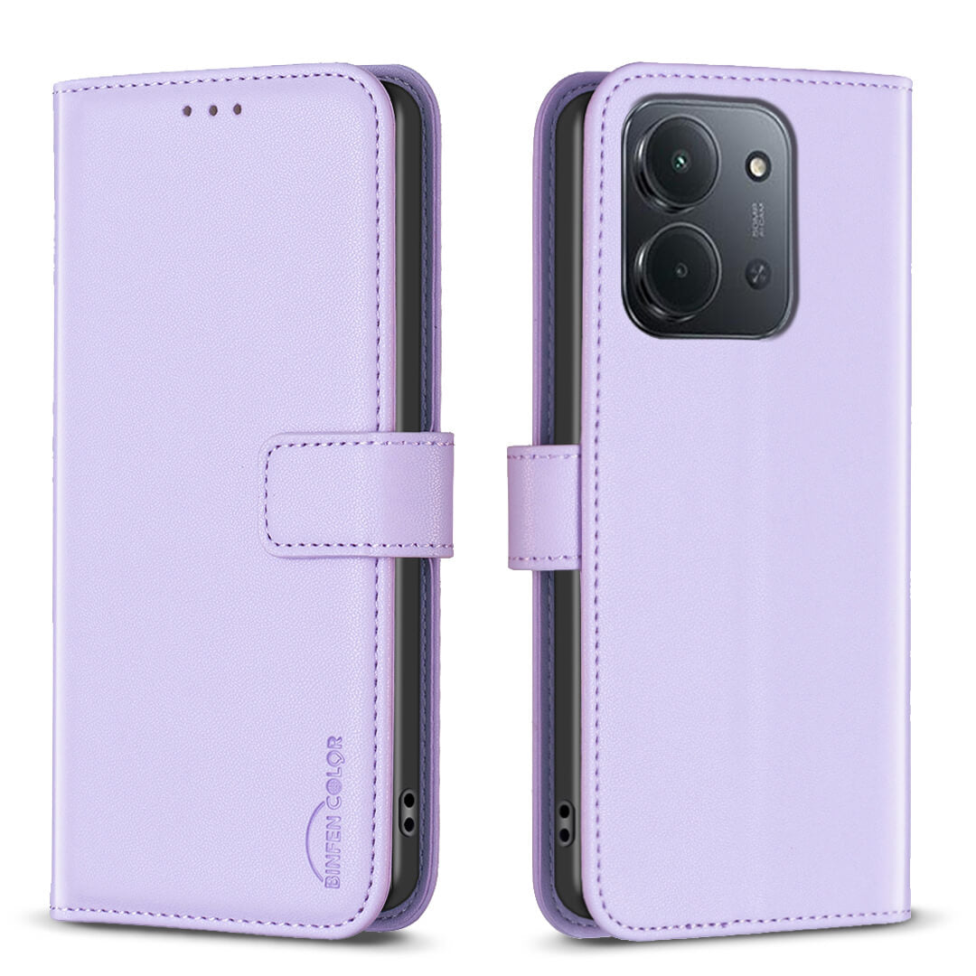Xiaomi Redmi 15C - Étui en cuir BINFEN avec bloqueur RFID