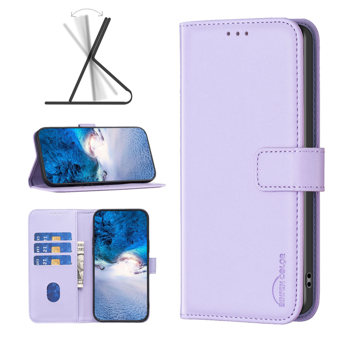 Xiaomi Redmi 15C - Étui en cuir BINFEN avec bloqueur RFID