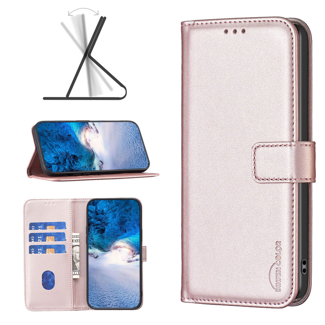 Xiaomi Redmi 15C - Étui en cuir BINFEN avec bloqueur RFID