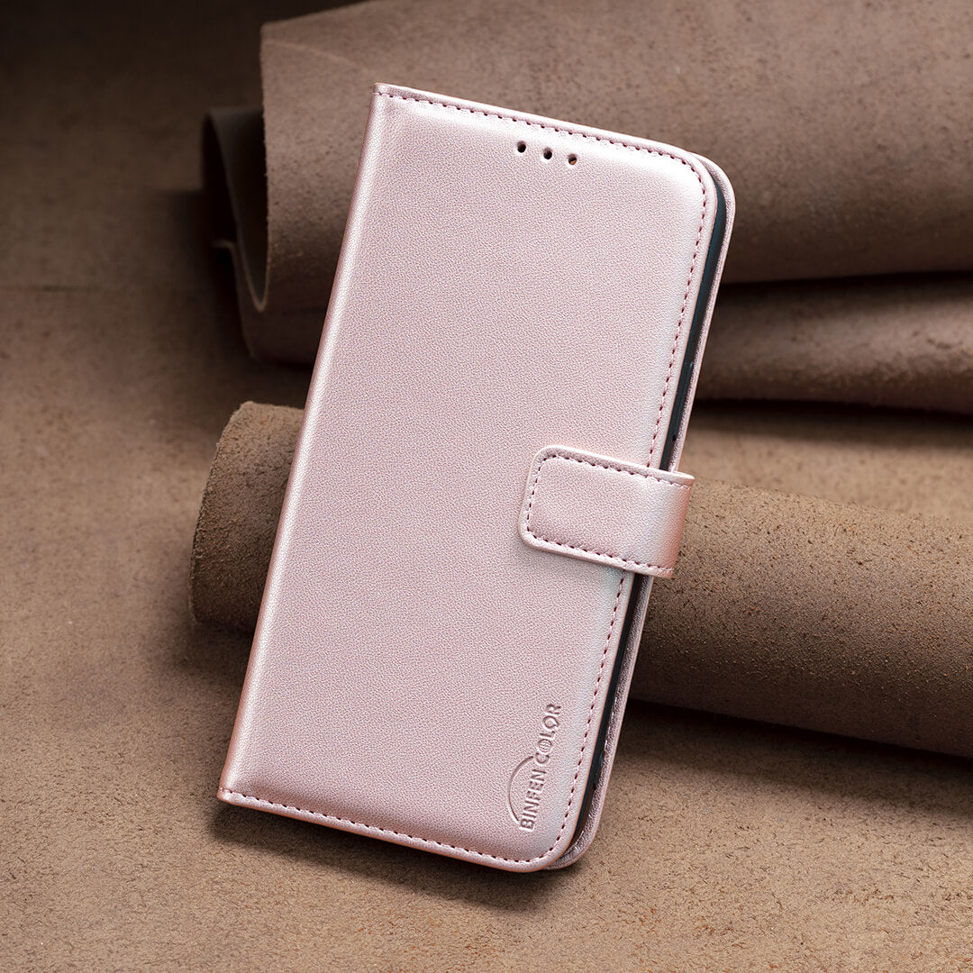 Xiaomi Redmi 15C - Étui en cuir BINFEN avec bloqueur RFID