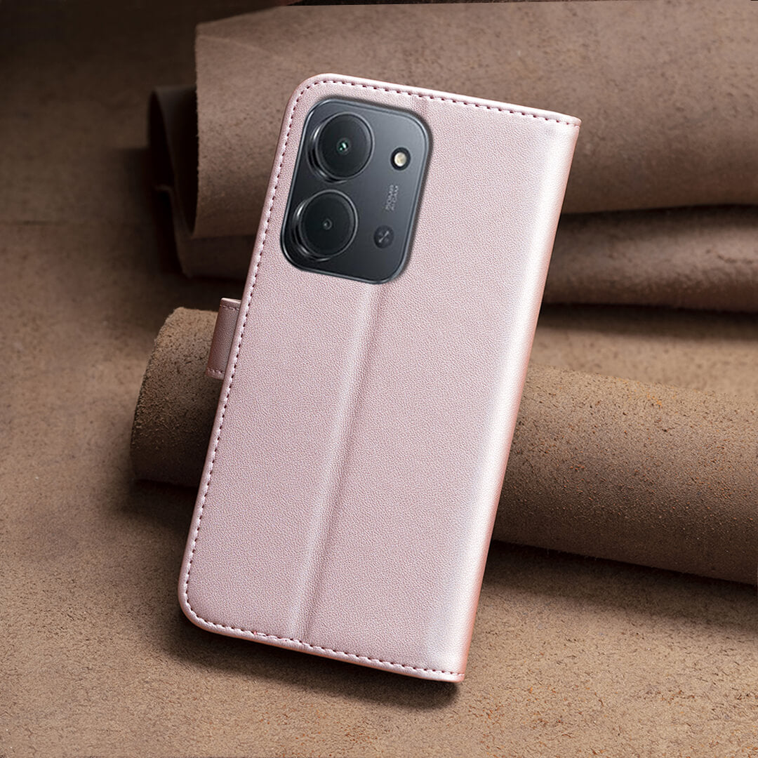 Xiaomi Redmi 15C - Étui en cuir BINFEN avec bloqueur RFID