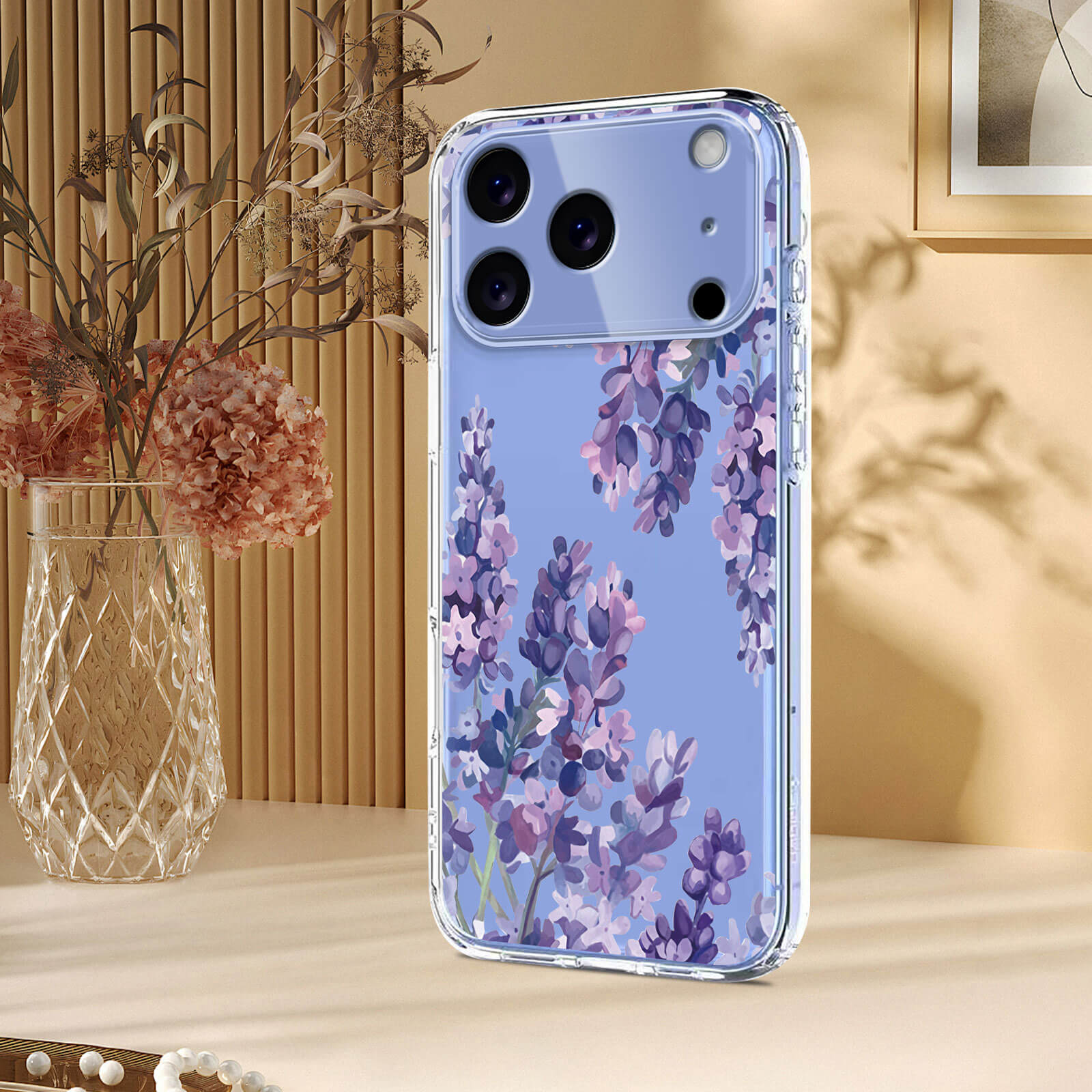 iPhone 17 Pro - Coque en caoutchouc silicone fleures