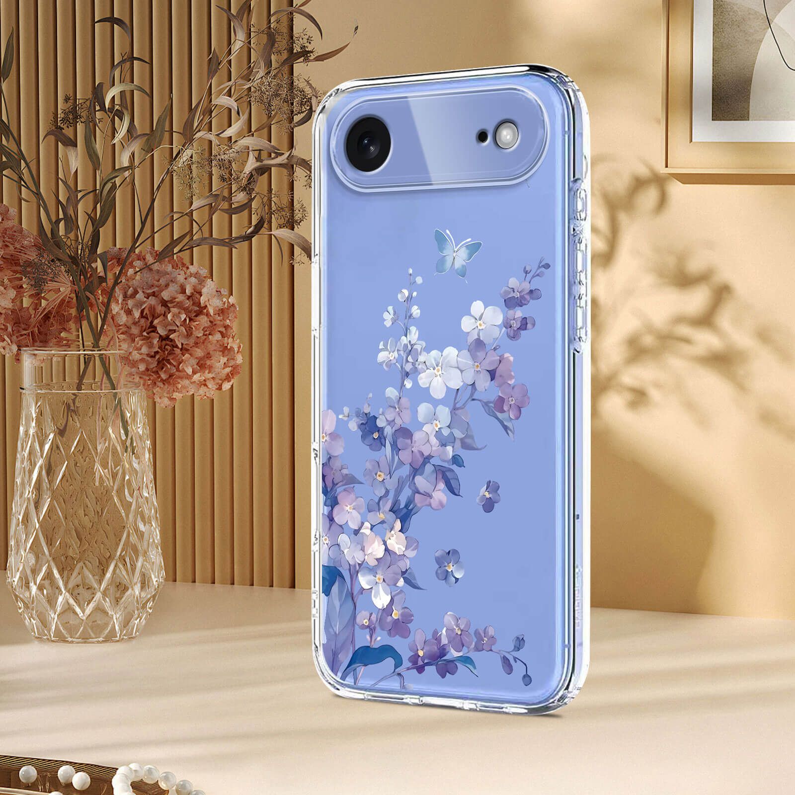 iPhone 17 Air - Silikon Gummi Hülle Blumen