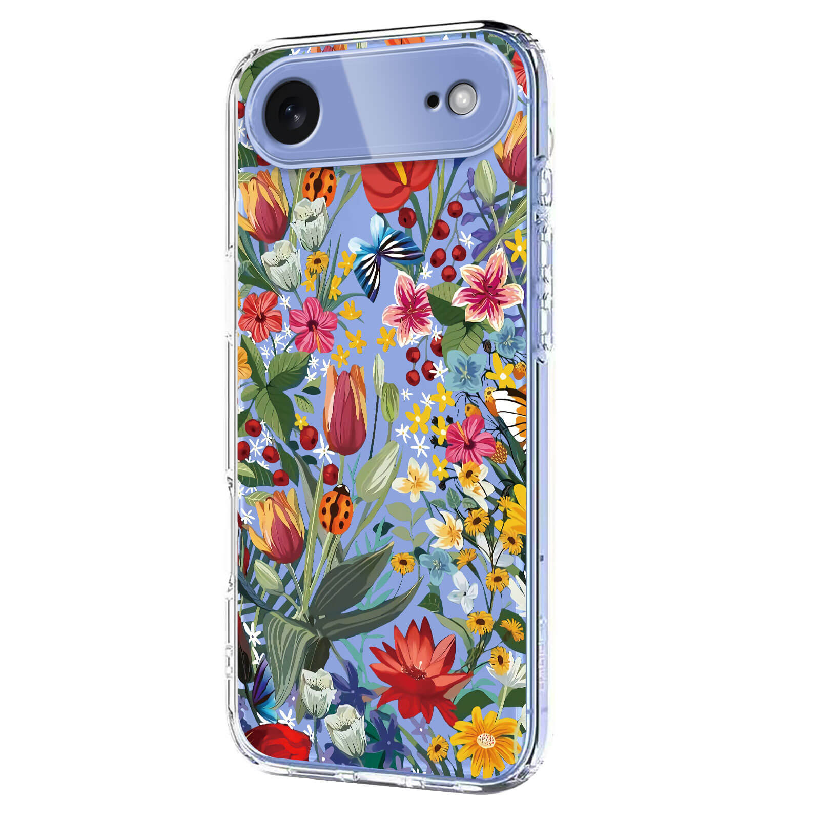 iPhone 17 Air - Silikon Gummi Hülle Blumen